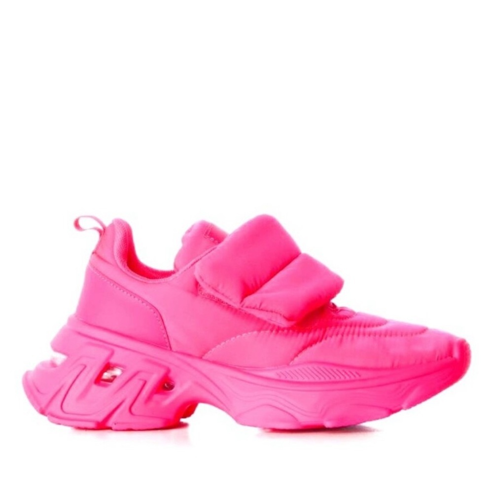 Stasia Puff Princess: Pink Velcro Sneaker size 7